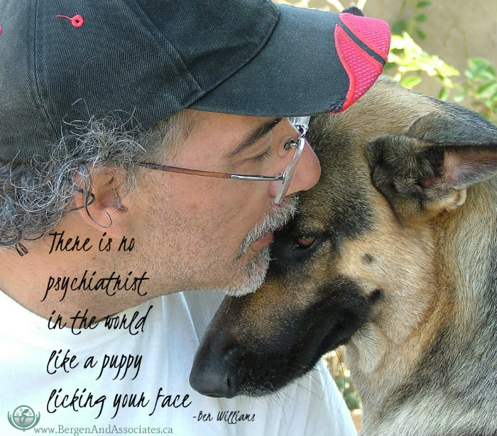 There is no psychiatrist like a dog licking your face